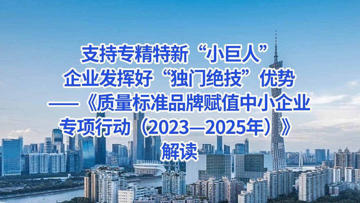 支持专精特新“小巨人”企业发挥好“独门绝技”优势——《质量标准品牌赋值中小企业专项行动（2023—2025年）》解读 -杨东日.jpg