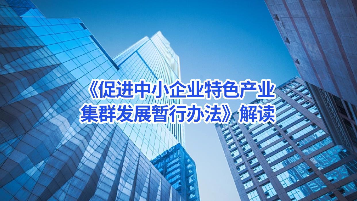 《促进中小企业特色产业集群发展暂行办法》解读 -杨东日.jpg